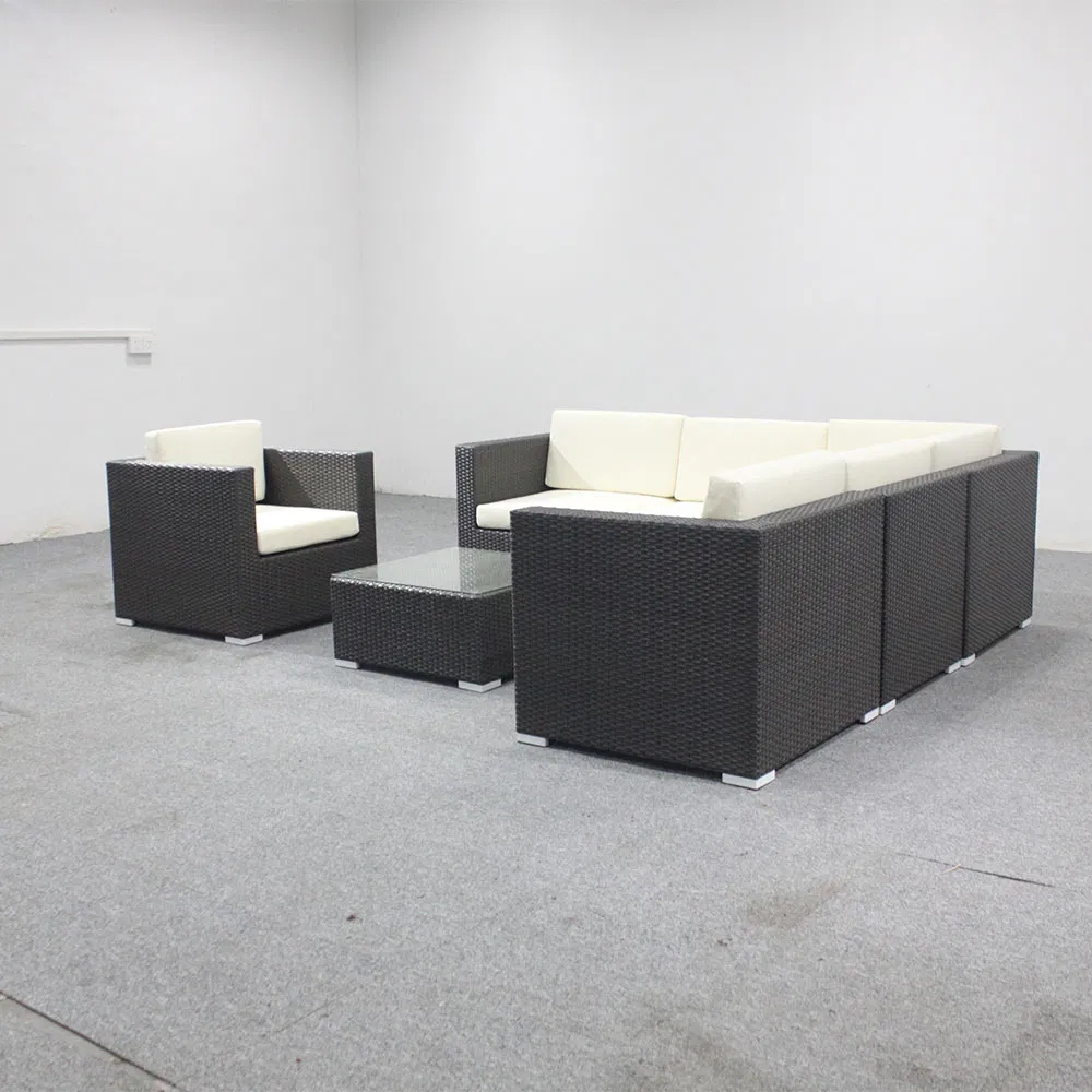 Garden Wicker Patio Sectional Sofa View 3