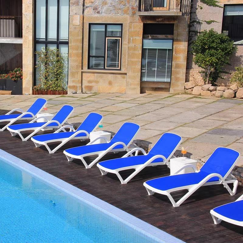 Fashion Plastic Villa Hotel Pool Beach Chaise Lounge for Outdoor Patio Courtyard