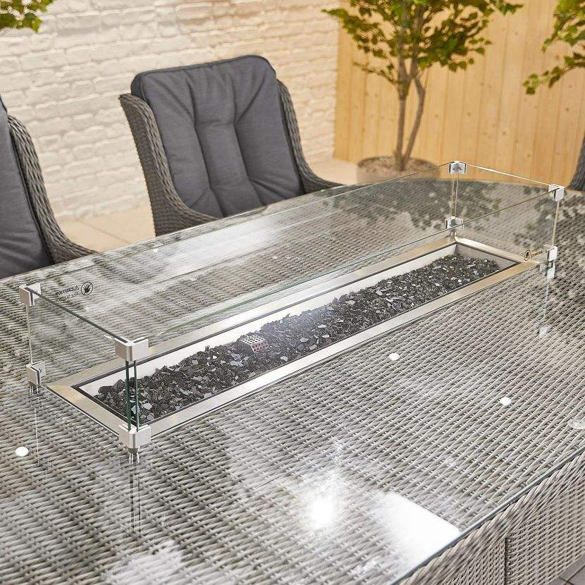 Tg Outdoor Garden Patio Furniture Sets with Table Top Fire Pit Dining Set Tabletop Fire Pit Furniture