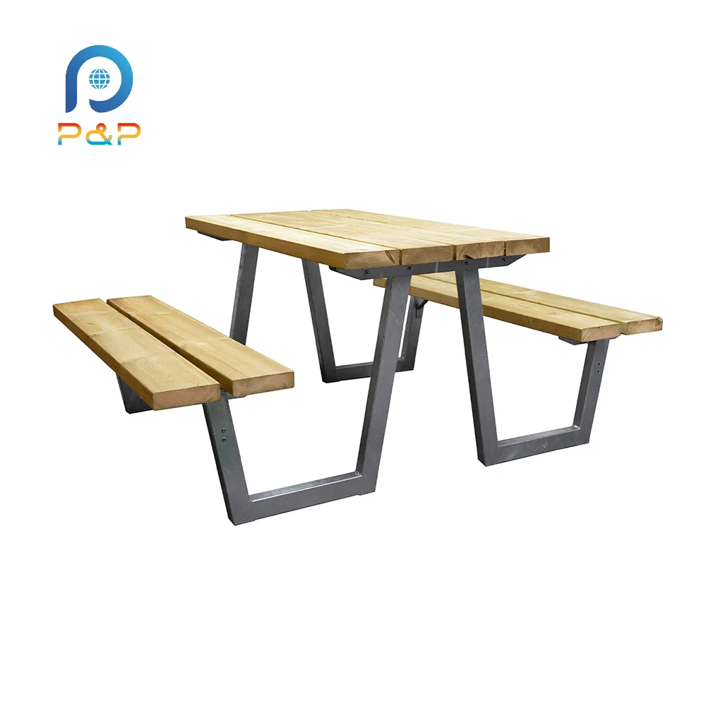 Contemporary Outdoor Garden Table Bench Set Modern Patio Furniture for Outdoor Enjoyment
