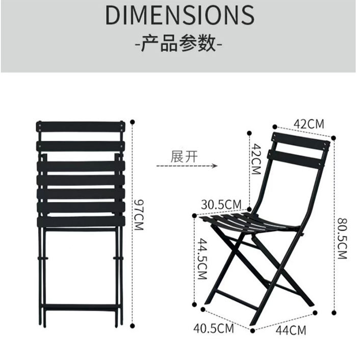 Compact Folding Bistro Chair and Table Set for Outdoor Dining and Relaxation