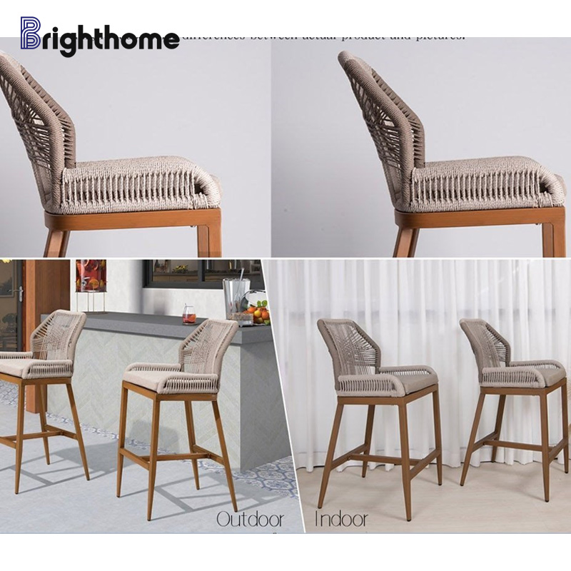 Best Patio Outdoor Garden Indoor Bar Chair Bar Stool with Cushion