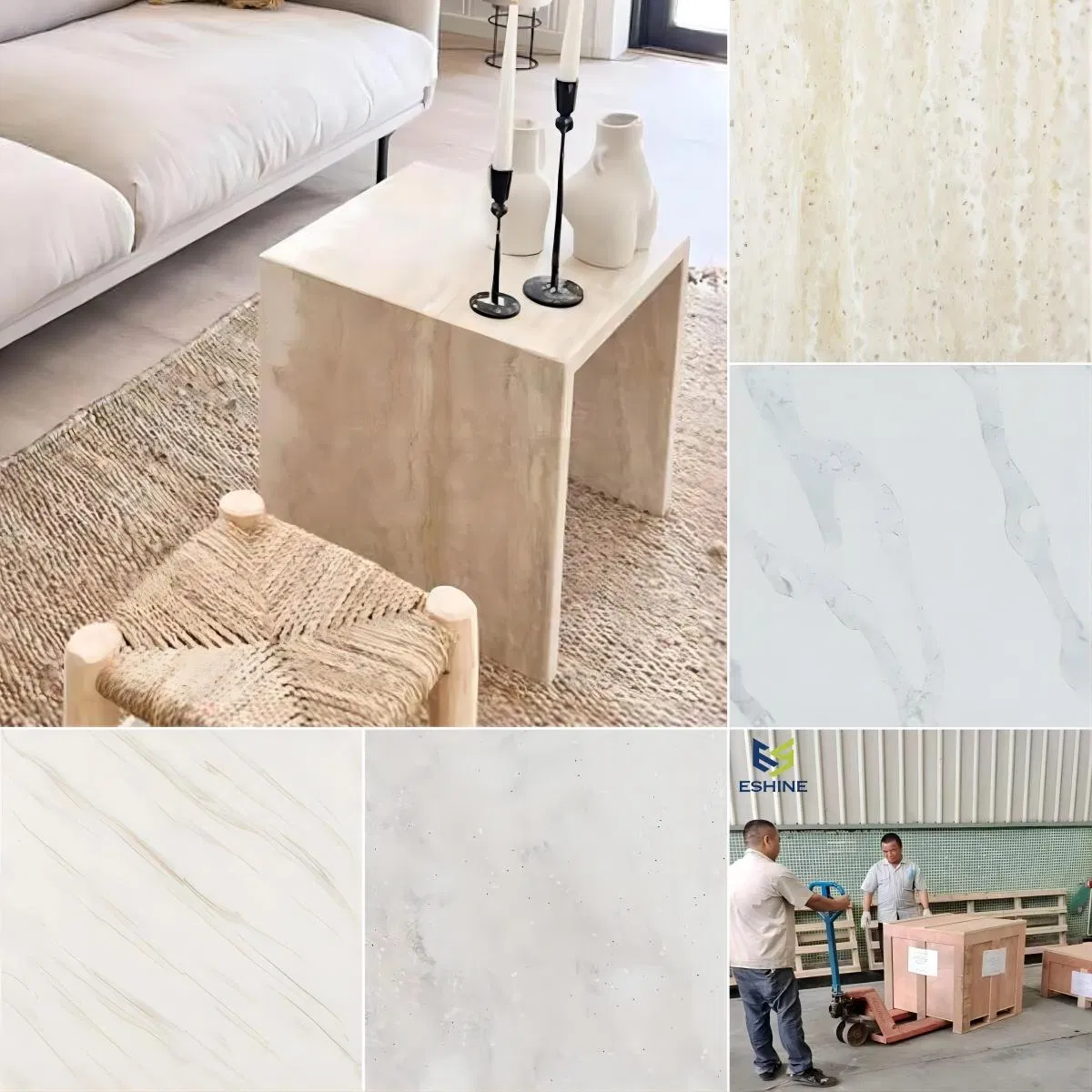 Customized Corian Table Tops for Sale in Vein Pattern/Cream/Warm White and Round/Square/Rectangle Design Corian Top Dining Table for Outdoor/Exterior