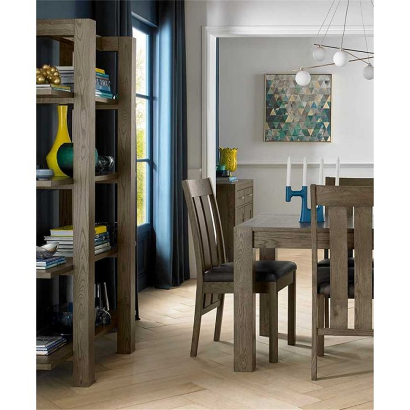 Wholesaler Classical Turin Dark Oak Small Extending Wooden Dining Table for The Dining Room, Kitchen and Apartment Furniture