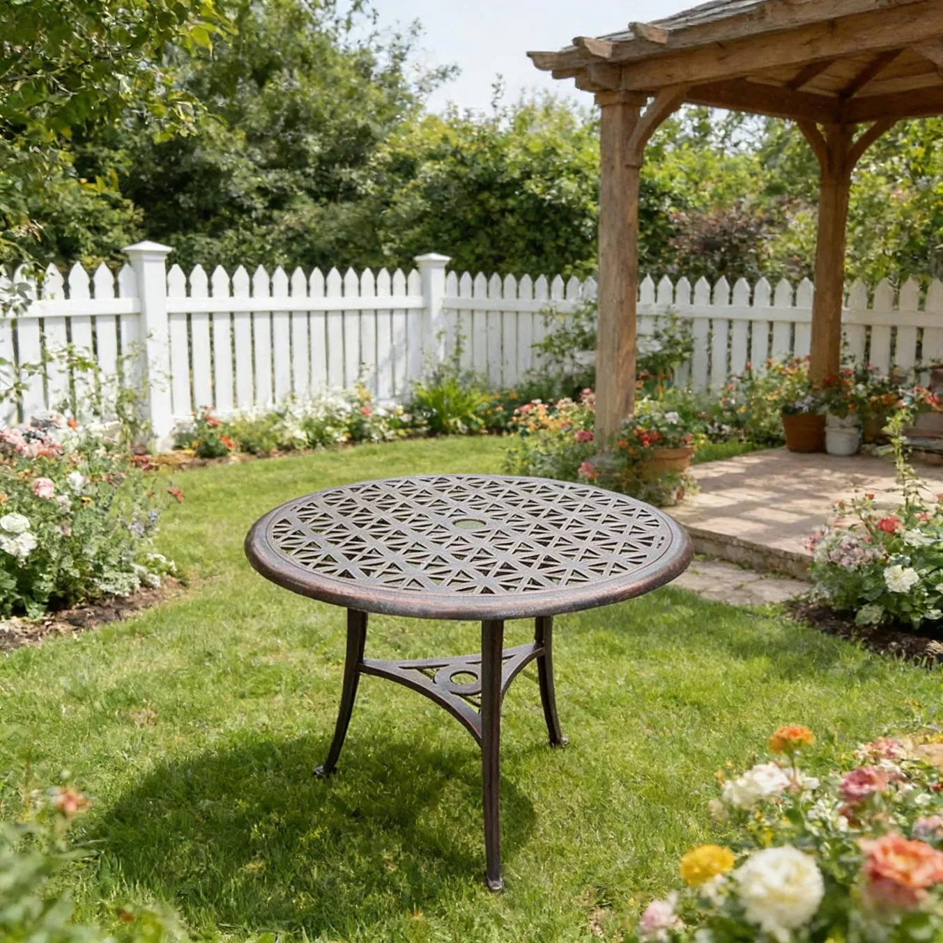 Cast Aluminum Patio Furniture Outdoor Garden Furniture 26"Padova Bistro Table