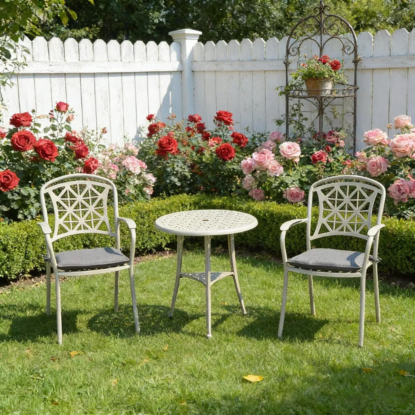 Cast Aluminum Patio Furniture Outdoor Garden Furniture 26"Padova Bistro Table