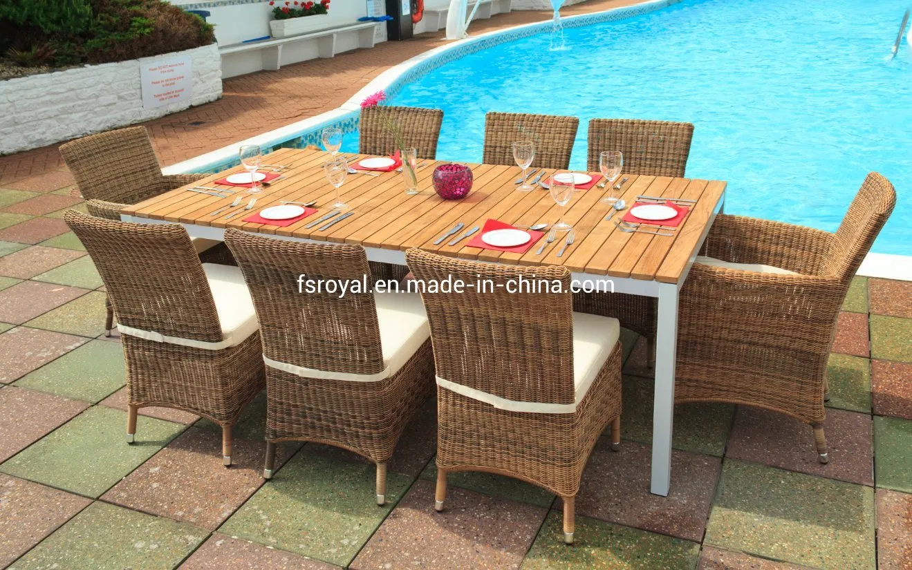 Contemporary Outdoor Dining Table Leisure Chair Garden Patio Restaurant Hotel Pool Side Teak Furniture