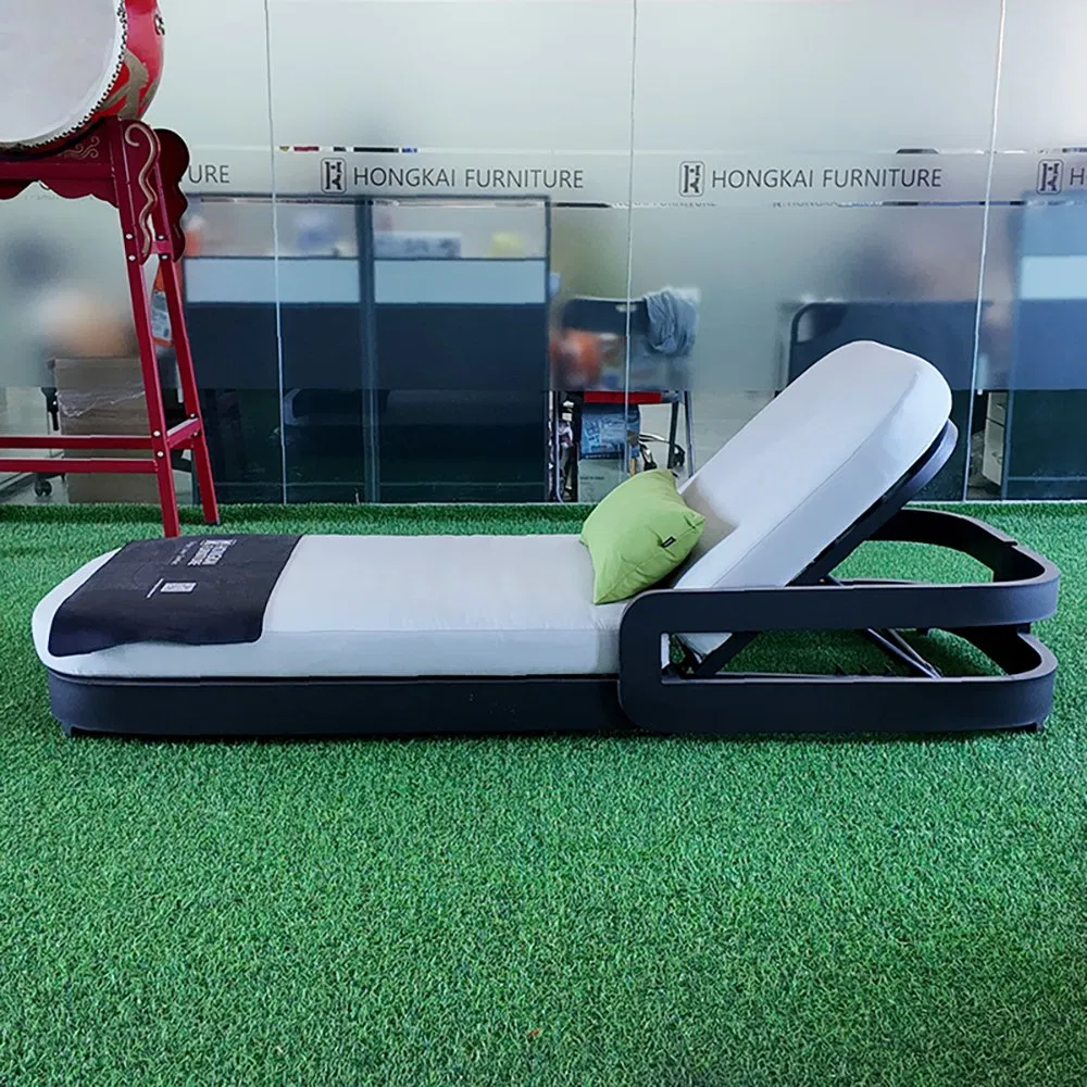 Aluminum Beach Sun Lounger Outdoor Waterproof Portable Leisure Style Metal Chaise Lounge Waterproof Garden Furniture