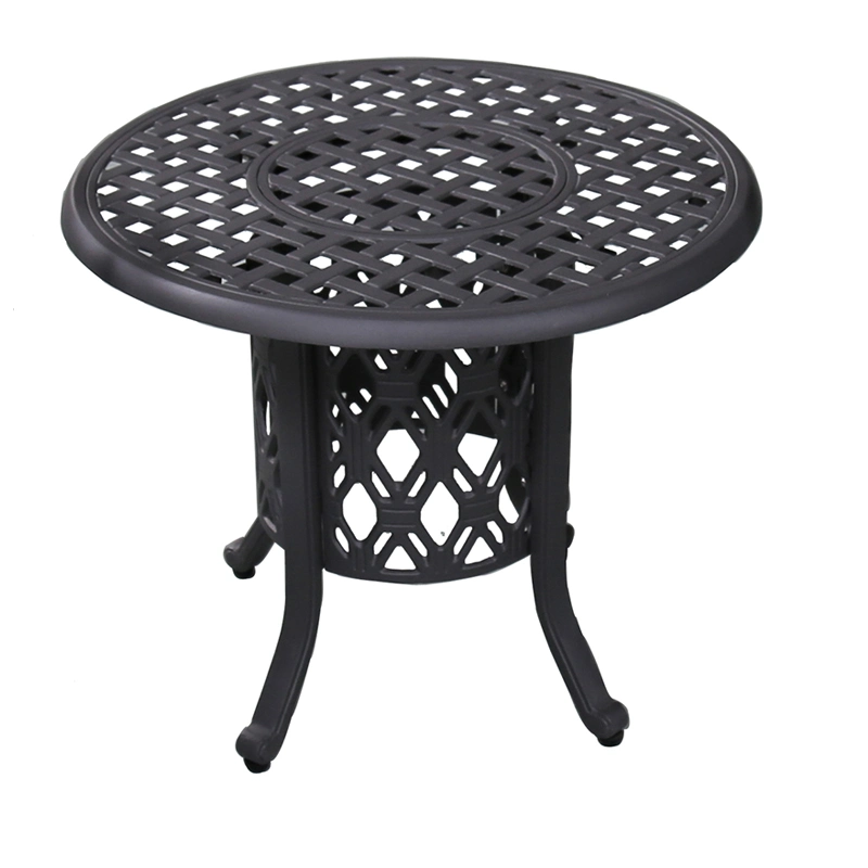 Cast Aluminum Patio Furniture Outdoor Garden Furniture Coffee Table with Champagne Holder
