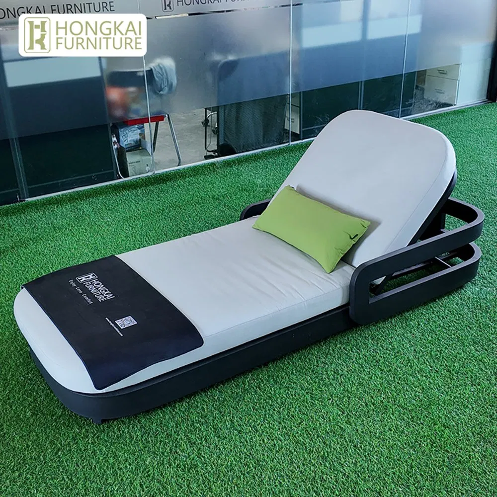 Aluminum Beach Sun Lounger Outdoor Waterproof Portable Leisure Style Metal Chaise Lounge Waterproof Garden Furniture