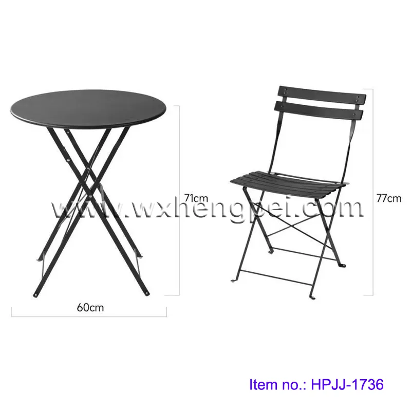 Indoor/Outdoor 3-Piece Foldable Bistro Set Display 8