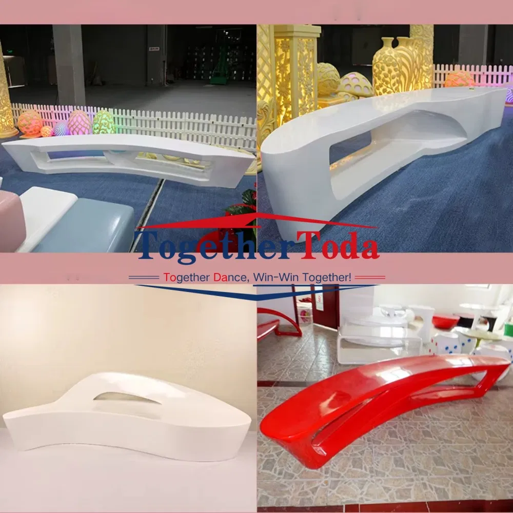 Luxury Furniture Unique Waiting Chair Dolphin Chair Fiberglass Bench for Shopping Mall Garden