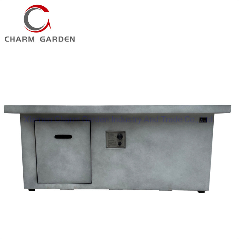 Garden Decoration Outdoor Fiberglass Reinforced Concrete Fire Pit Dining Table
