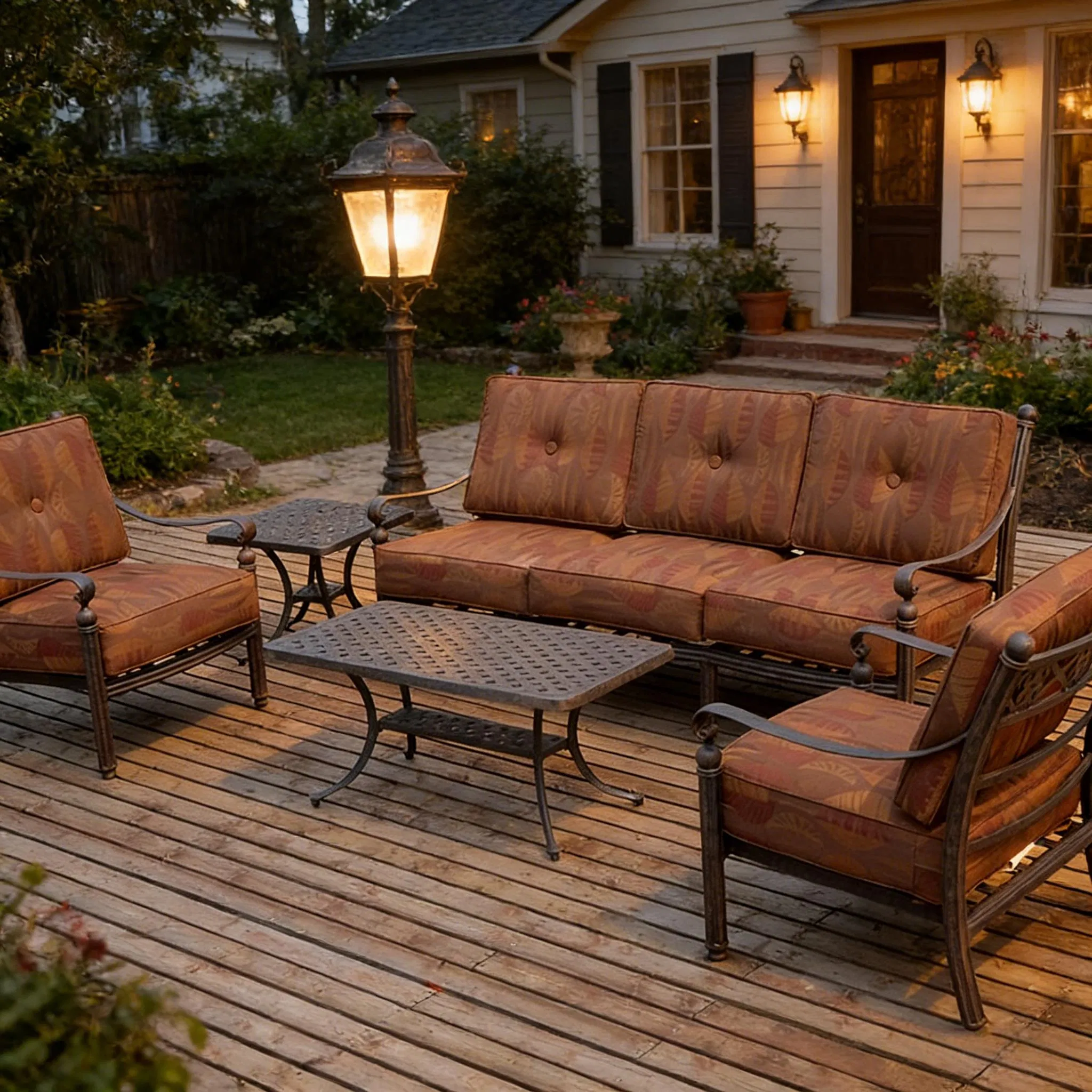 Cast Aluminum Patio Furniture Outdoor Garden Furniture Rosie Coffee Table Side Table