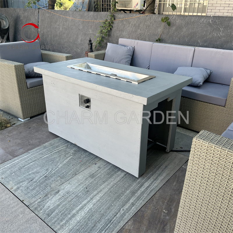 Outdoor Heating Gas Garden Patio Fire Table Outdoor Terrace Dining Fire Pits Table