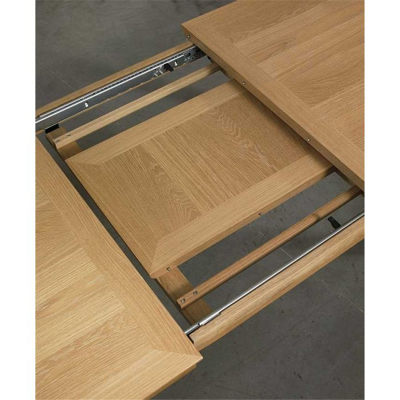 Wholesaler Solid Oak Wooden Extending Kitchen and Dining Table Rustic Living Room Furniture Nordic Design Apartment Tables