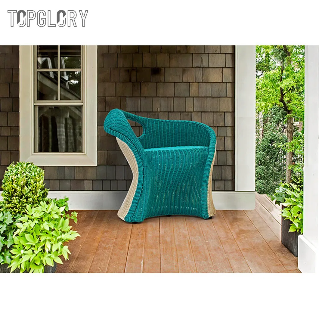 Modern Wholesale Special Shape Design Outdoor Garden Patio Aluminum Furniture Rattan Wicker High Chair