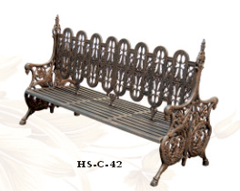 Garden Furniture Iron Casting Rest Long Bench for Sale