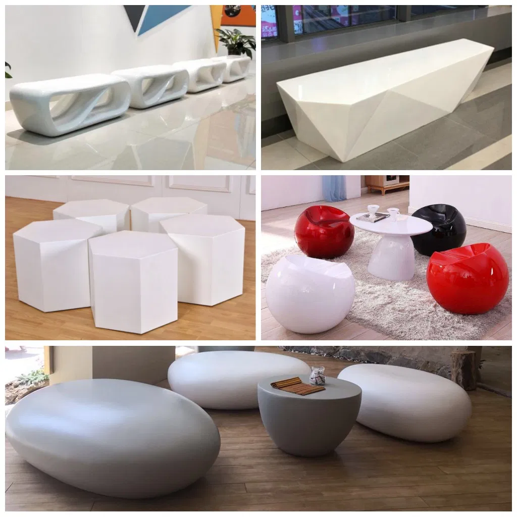 Custom Fiberglass Public Space Outdoor Park Garden Shopping Mall School Hotel Sitting Bench