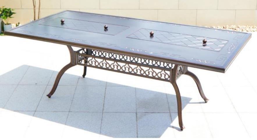 Outdoor Patio Garden Furniture Cast Aluminum Barbecue Grill Table