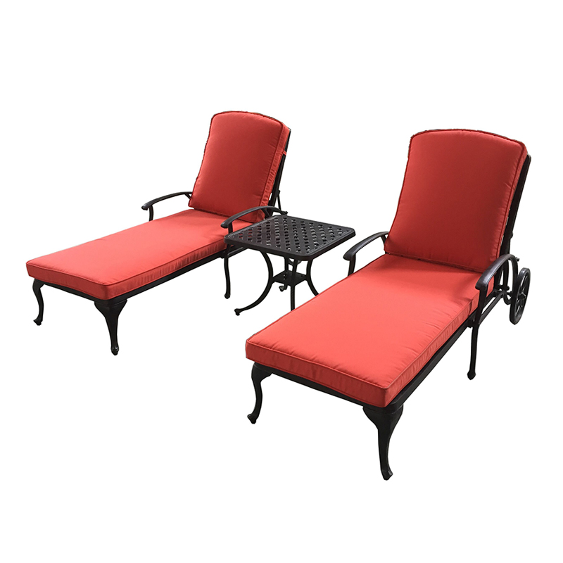 Cast Aluminum Patio Furniture Outdoor Garden Furniture Chaise Lounge