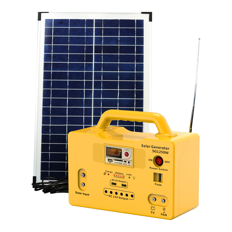 Outdoor 3 In1 LED Lighting Portable Home Mini Solar Power System with MP3 FM Radio