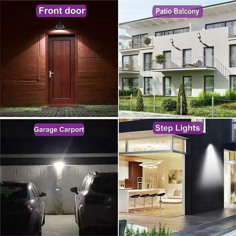 Outdoor Wireless Solar Security Wall Light Motion Sensor 3 Lighting Modes