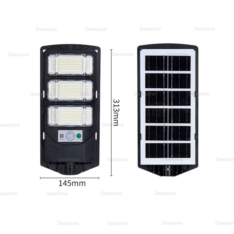 Solar Street Lamps, Commercial Parking Lot Lights, Waterproof Solar Safety Floodlights, with Motion Sensors and Remote Control, Suitable for Courtyards