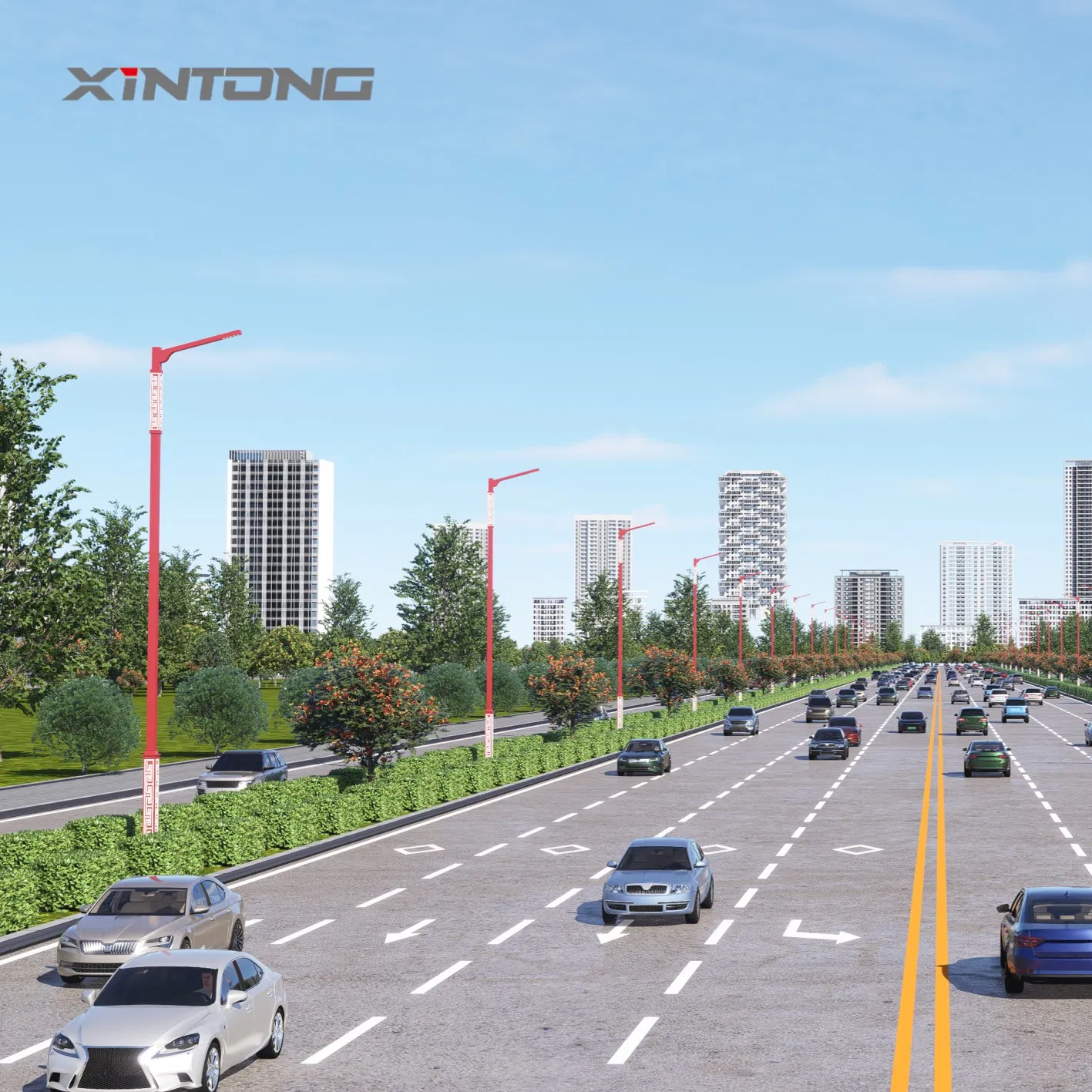 AC Parking Lot Xintong Carton Box Solar LED Street Light