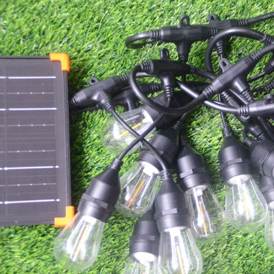 Hanging Wire Solar Panel Garden String Lights
