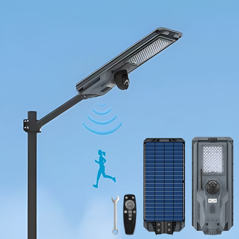 4G Solar Street Light with CCTV Camera All-in-One SIM Card Outdoor Security Light