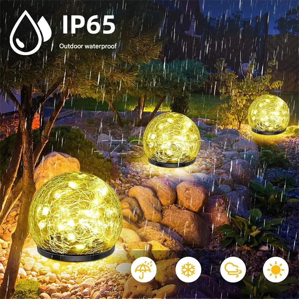Solar Spherical Underground Lamps, Colorful Wall Lamps, LED Floor Ambient Lamps Are Suitable for Park Courtyard Landscape Lighting