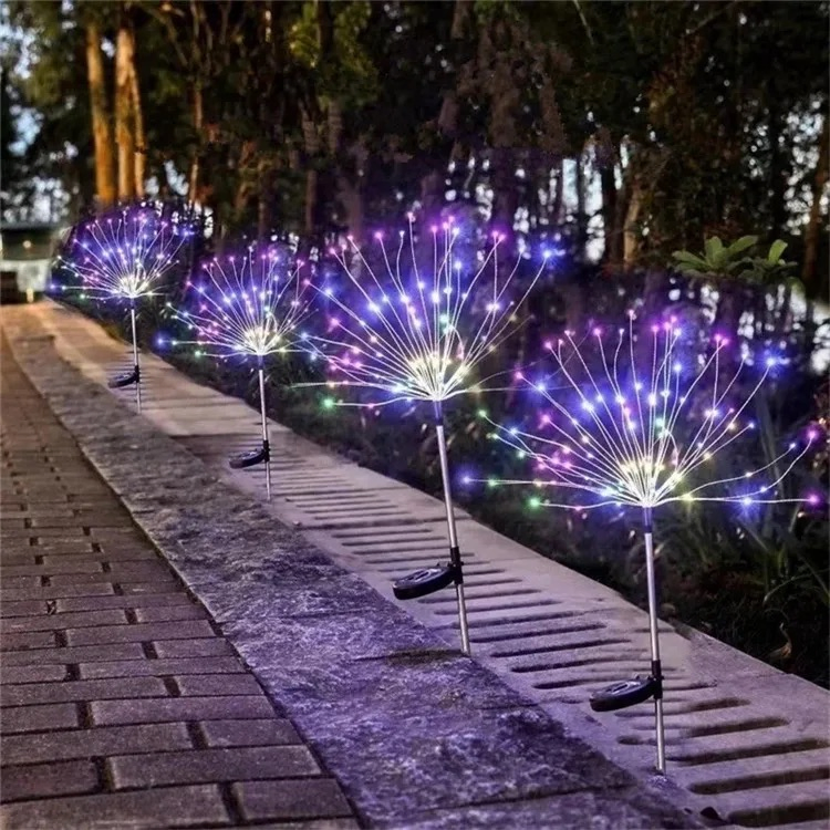 New Style Solar Powered Firework LED String Fairy Lamp 60LEDs Outdoor Garden Fence Patio Christmas Wedding Party Lights