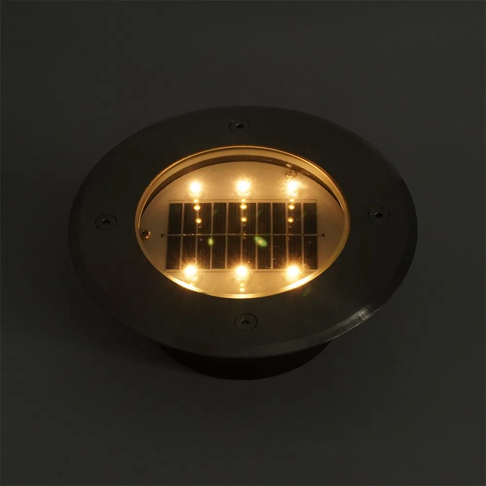 Wholesale Underground Disk Lights Waterproof Buried Stainless Steel Lawn Landscape Outdoor Garden Lights LED Solar Ground Light