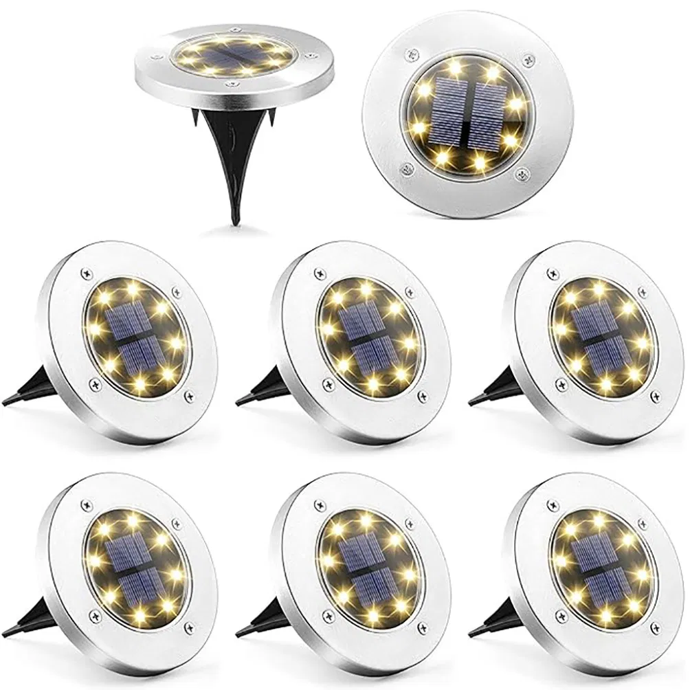 Waterproof Landscape Graden Floodlight Outdoor Recessed Lamp Well-Lights Solar LED Underground Light