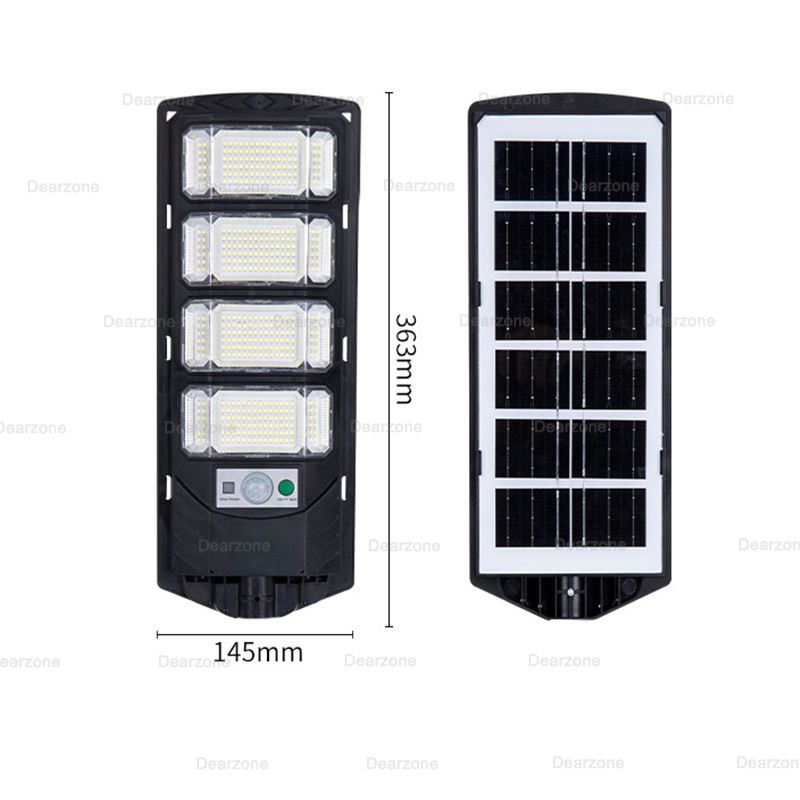 Solar Street Lamps, Commercial Parking Lot Lights, Waterproof Solar Safety Floodlights, with Motion Sensors and Remote Control, Suitable for Courtyards