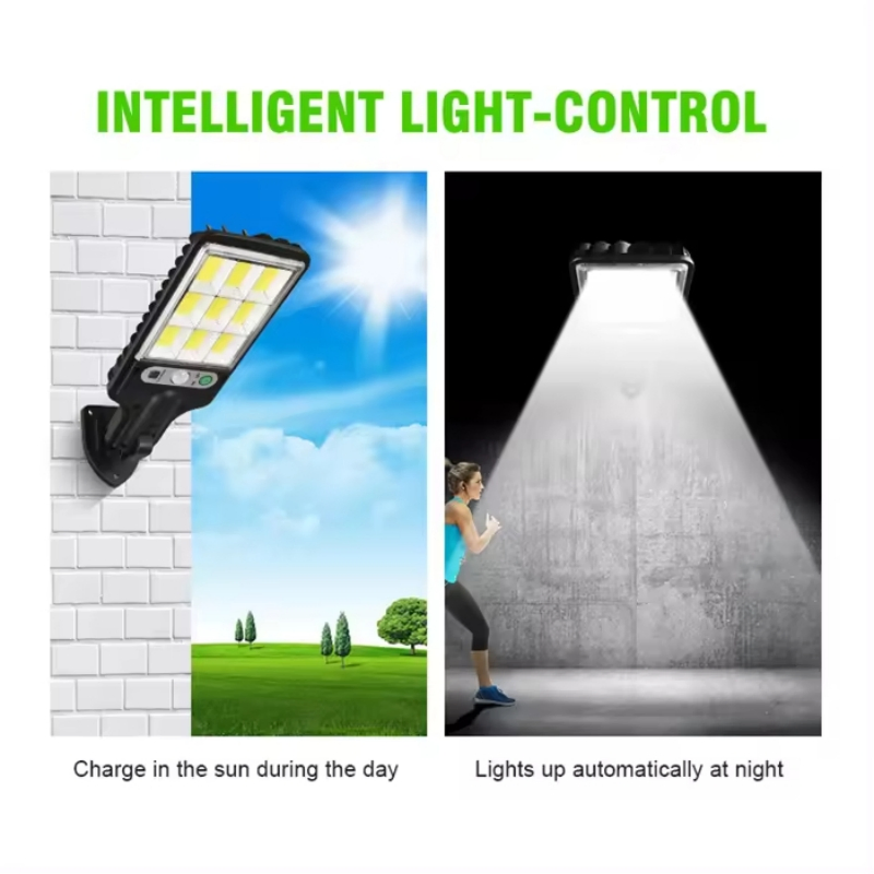 Outdoor Wireless Solar Security Wall Light Motion Sensor 3 Lighting Modes