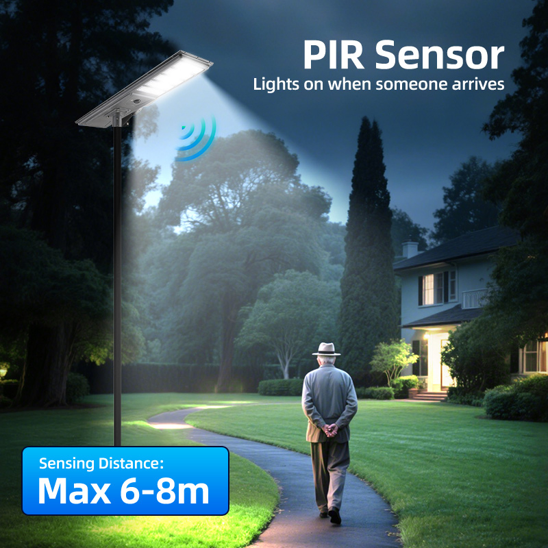 32700 Battery Integrated Power Panel Solar Street Light for Perimeter Fences