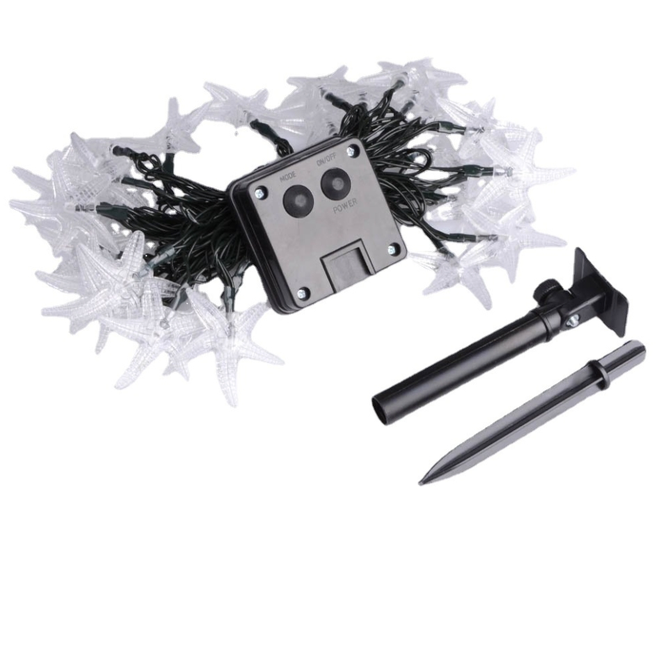 Starfish Solar LED String Lights IP65 Rating Halloween Christmas Fairy Lawn Landscape Yard Decorative Lighting