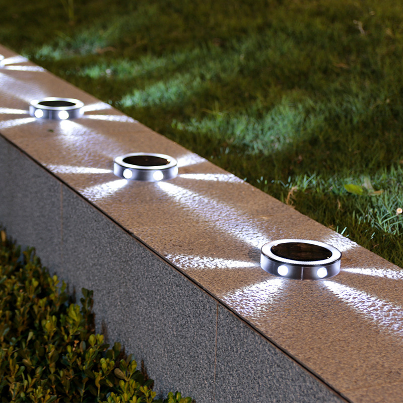 6LED Outdoor Courtyard Solar Underground Light Layout Lawn Stairs Garden Stepping Lamp