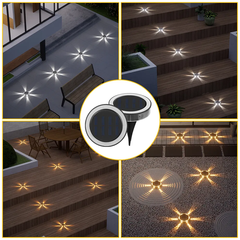 Park Solar Step Landscape Lights Outdoor Multi-Angle Luminous LED Underground Lights
