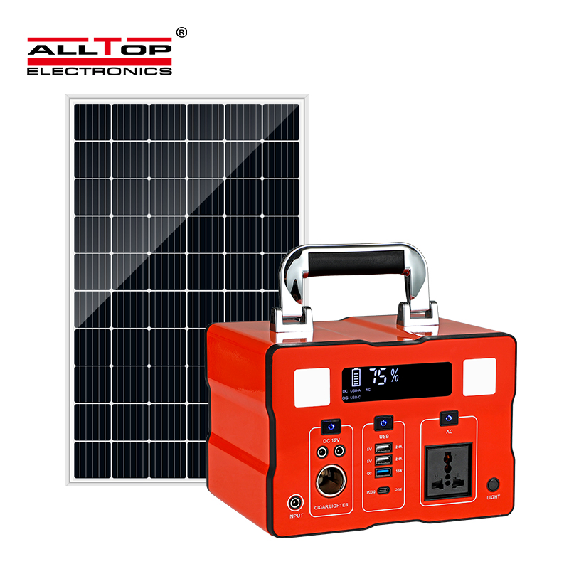 Alltop Outdoor Power Energy Kit 20W 40W 60W Portable DC Solar LED Lighting System to Provide Multiple Lights