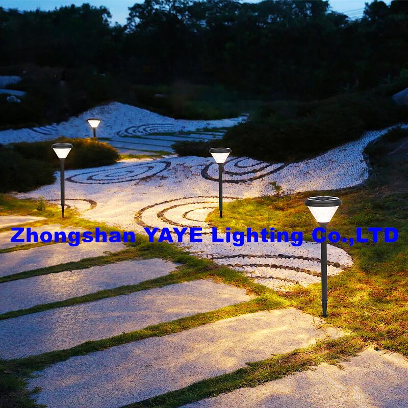 Yaye 2023 Hottest Sell Outdoor CE/RoHS IP66 Waterproof LED Bollards Aluminum Solar LED Pathway Light Modern Style Solar Garden Lawn Landscape Light CE/RoHS