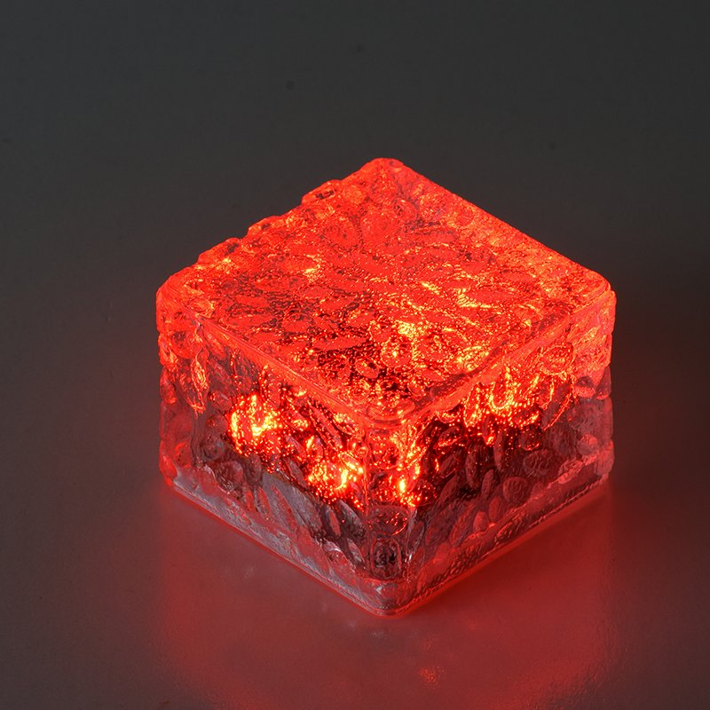 Outdoor Underground Light Fixture Glass Brick RGB White Warm White Pathway Solar Light