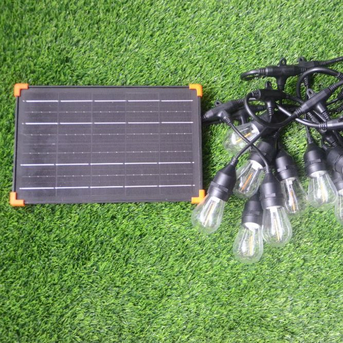 Hanging Wire Solar Panel Garden String Lights