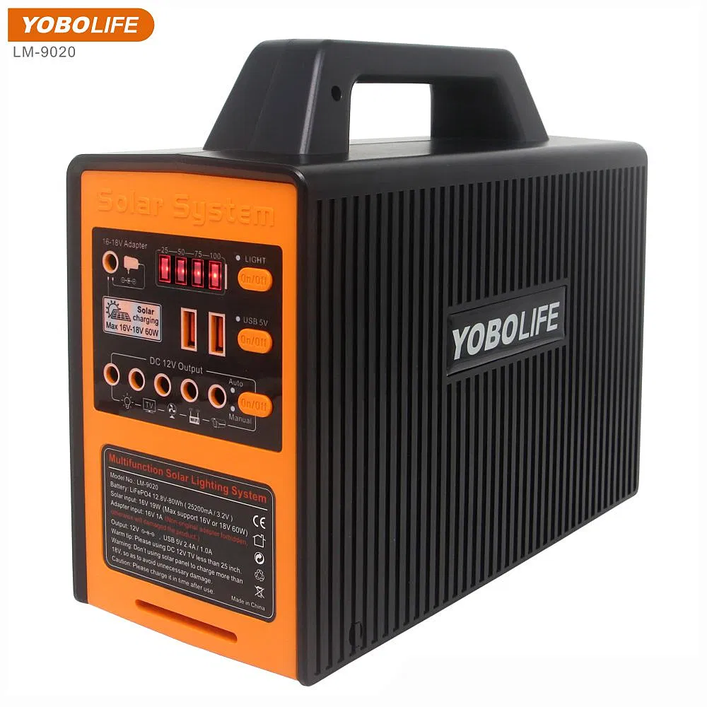 Yobolife High Performance Portable Home Energy Solar Power Lighting Systems with DC LED Bulbs