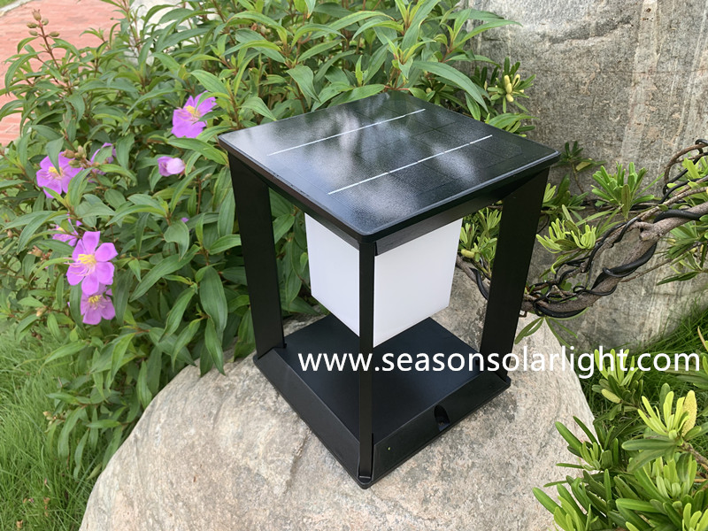 High Power LED Lighting Fence Post LED Garden Outdoor Solar Fence Light with Warm+White LED Lights