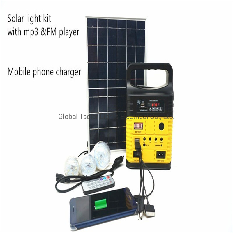 2021 2022 2023 Chinese Hot Selling FM/Radio/Bluetooth/ Lighting Modes Solar Home Lighting System Solar Power Kits Mobile Power Portable Power