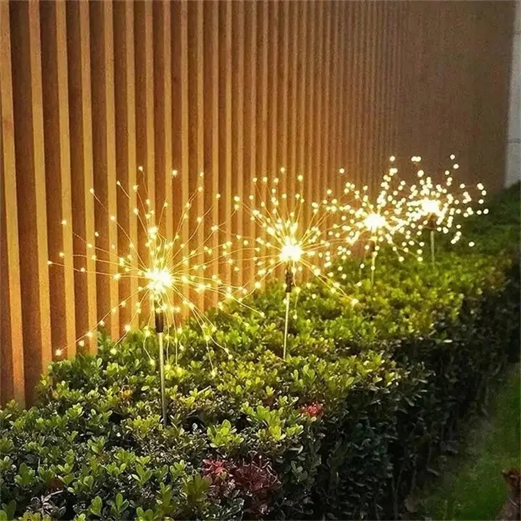 New Style Solar Powered Firework LED String Fairy Lamp 60LEDs Outdoor Garden Fence Patio Christmas Wedding Party Lights