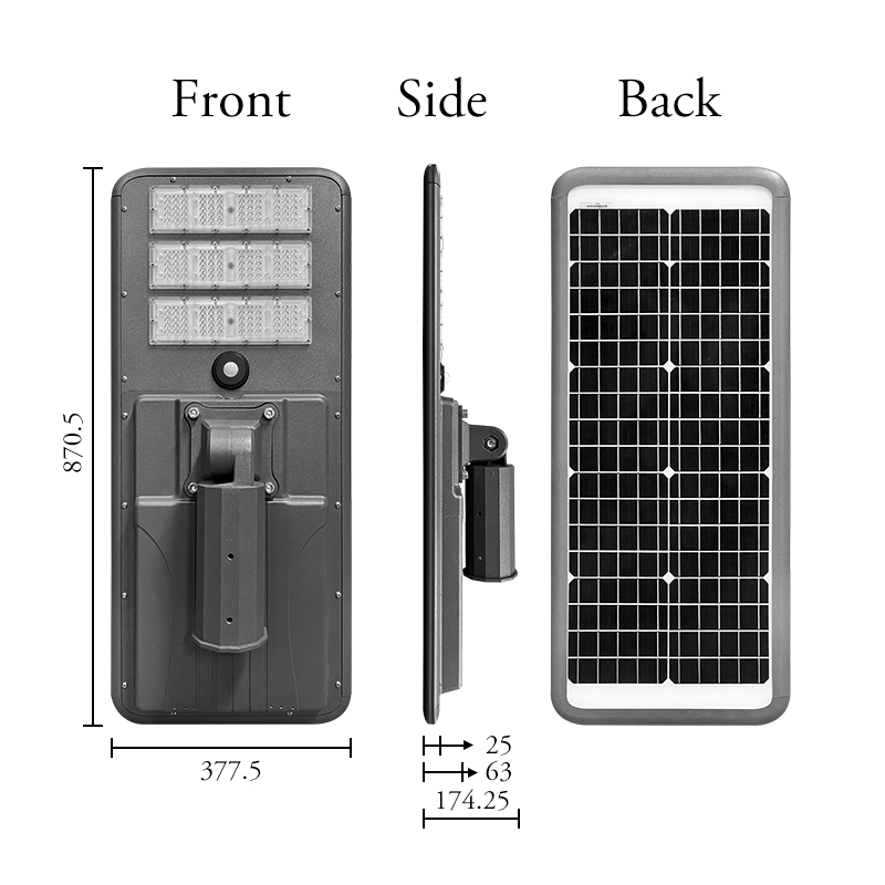 High Efficiency 60W LED Solar Street Light for Urban Areas